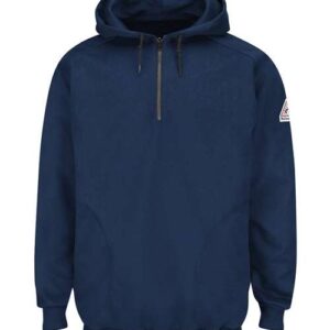Bulwark Men's Flame Resistant Quarter-Zip Hooded Sweatshirt