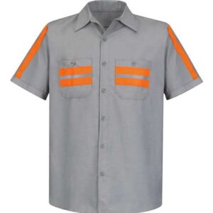 Red Kap Men's Enhanced Visibility Industrial Work Shirt