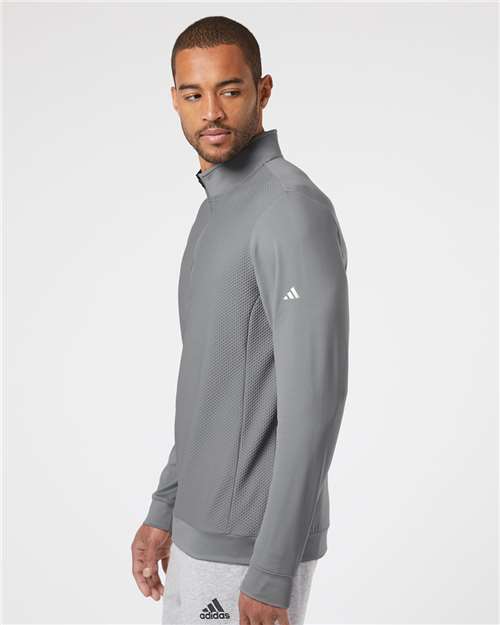 Adidas Men's Textured Quarter-Zip Pullover - Image 17
