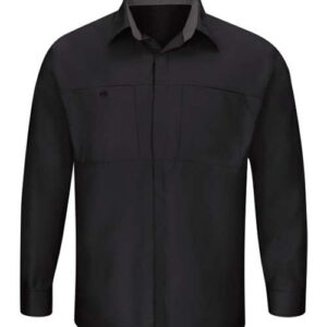 Red Kap Men's Performance Plus Long Sleeve Shirt with OilBlok Technology