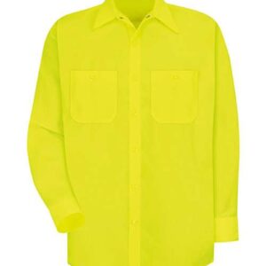 Red Kap Men's Tall Enhanced Visibility Long Sleeve Work Shirt