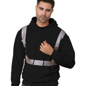 Bayside Unisex USA-Made High Visibility Hooded Sweatshirt