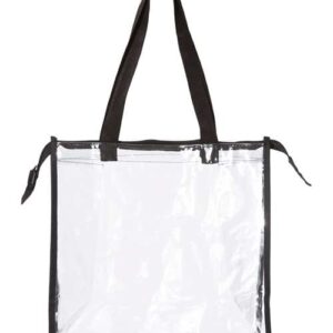 OAD Clear Zippered Tote with Full Gusset