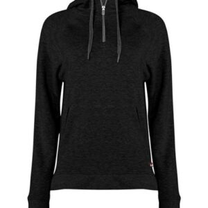 Badger Women's FitFlex French Terry Quarter-Zip Hooded Pullover