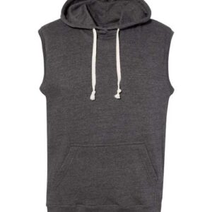 J. America Men's Triblend Sleeveless Hooded Sweatshirt