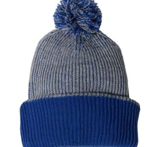 Sportsman 12" Speckled Pom-Pom Cuffed Beanie
