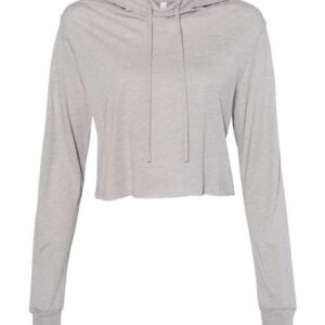 BELLA + CANVAS Women’s Triblend Crop Long Sleeve Hoodie Tee