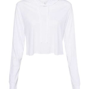 BELLA + CANVAS Women’s Triblend Crop Long Sleeve Hoodie Tee