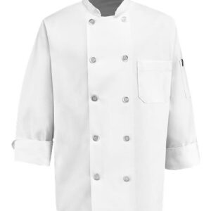 Chef Designs 100% Polyester Ten Pearl Button Chef Coat