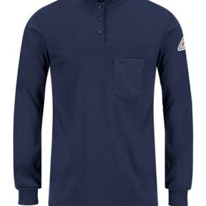 Bulwark Women's Long Sleeve Tagless Henley Shirt
