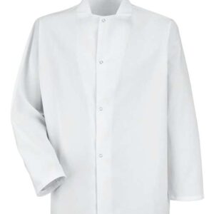 Red Kap Men's Gripper-Front Short Butcher Coat