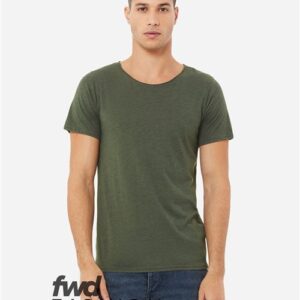 BELLA + CANVAS 3414 - Unisex FWD Fashion Triblend Raw Neck Tee