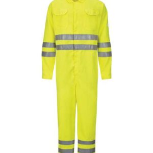 Bulwark Men's Hi-Vis Deluxe Coverall with Reflective Trim - CoolTouch® 2 - 7 oz