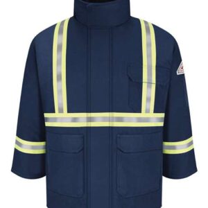 Bulwark Men's Long Deluxe Parka With Reflective Trim - EXCEL FR® ComforTouch