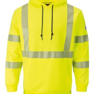 Bulwark Men's Hi-Visibility Hooded Sweatshirt