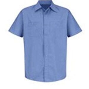 Red Kap Men's Tall Industrial Stripe Short Sleeve Work Shirt