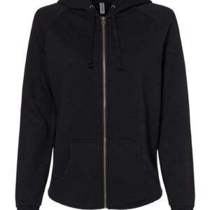Independent Trading Co. Women's California Wave Wash Full-Zip Hooded Sweatshirt
