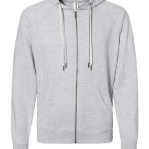 Independent Trading Co. Unisex Icon Lightweight Loopback Terry Full-Zip Hooded Sweatshirt