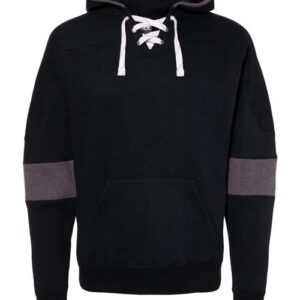 J. America Men's Sport Lace Colorblocked Fleece Hooded Sweatshirt