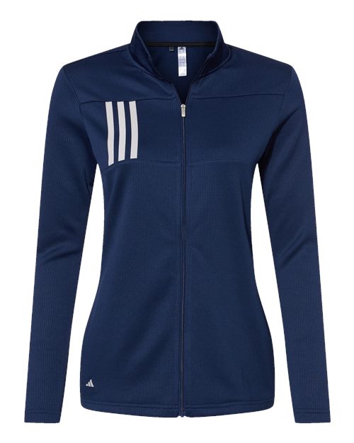 Adidas Women's 3-Stripes Double Knit Full-Zip Jacket - Image 4