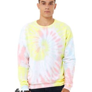 BELLA + CANVAS Unisex FWD Fashion Tie-Dyed Crewneck Sweatshirt