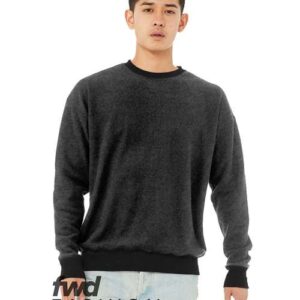BELLA + CANVAS Unisex FWD Fashion Sueded Drop Shoulder Crewneck Sweatshirt
