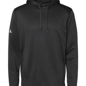 Adidas Men's Textured Mixed Media Midweight Hooded Sweatshirt