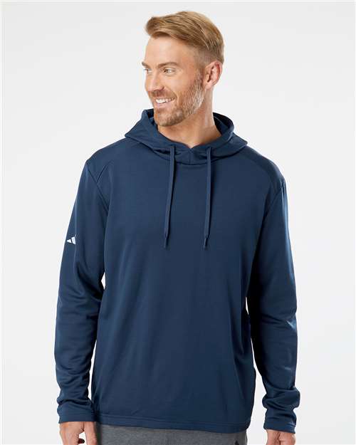 Adidas Men's Textured Mixed Media Midweight Hooded Sweatshirt - Image 10