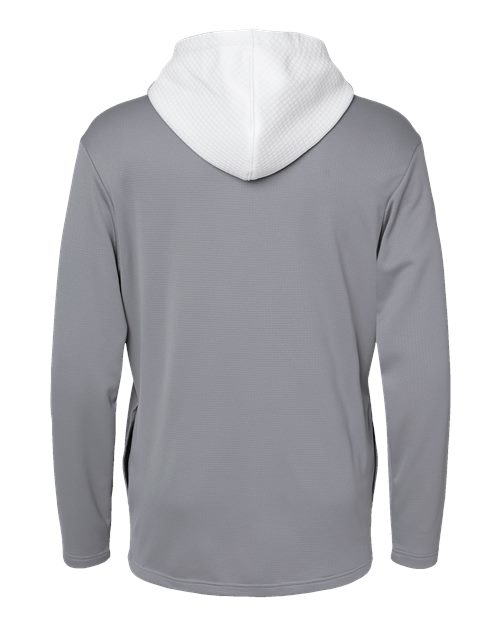 Adidas Men's Textured Mixed Media Midweight Hooded Sweatshirt - Image 14