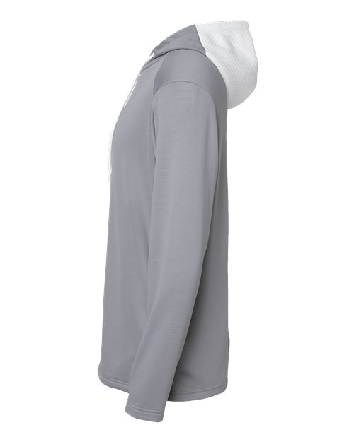 Adidas Men's Textured Mixed Media Midweight Hooded Sweatshirt - Image 15