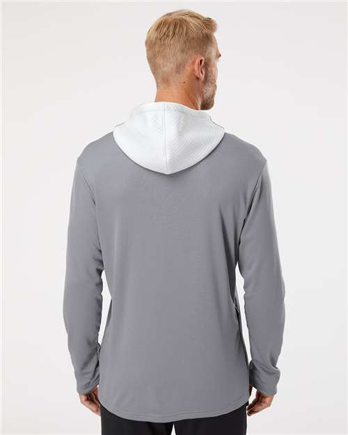 Adidas Men's Textured Mixed Media Midweight Hooded Sweatshirt - Image 18