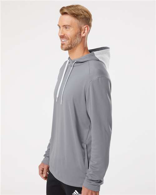 Adidas Men's Textured Mixed Media Midweight Hooded Sweatshirt - Image 17