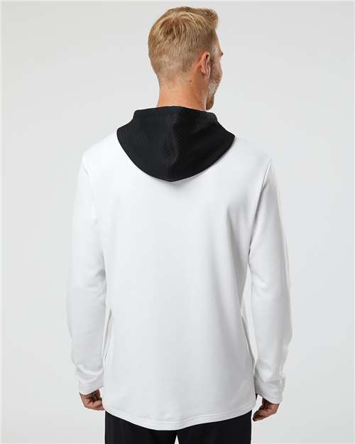 Adidas Men's Textured Mixed Media Midweight Hooded Sweatshirt - Image 24