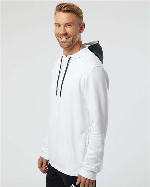 Adidas Men's Textured Mixed Media Midweight Hooded Sweatshirt - Image 23
