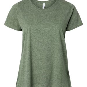 LAT Women's Curvy Collection Fine Jersey Tee