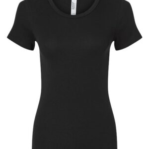 American Apparel Women's Baby Rib Fitted Tee